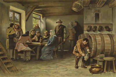 Scena in una taverna olandese, XIV secolo da Willem II Steelink